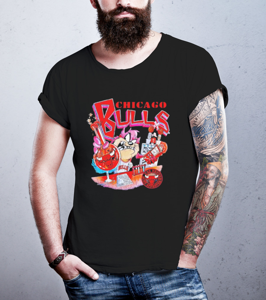 Chicago Bulls Taz NBA Mixology Martian Laboratory Mayhem T-Shirt