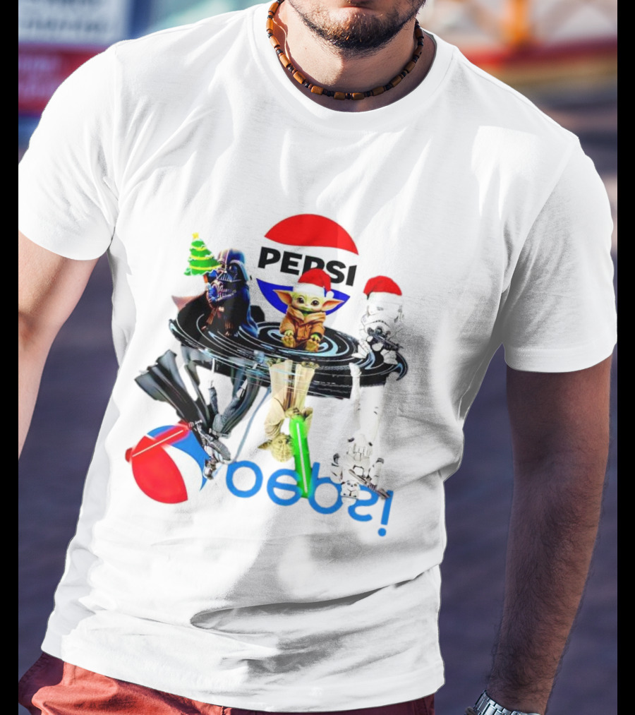Pepsi Christmas Darth Vader Yoda Stormtrooper T-Shirt