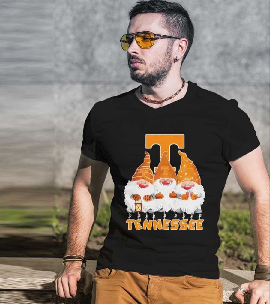 Tennessee Volunteers Christmas Gnomies With Orange T T-Shirt