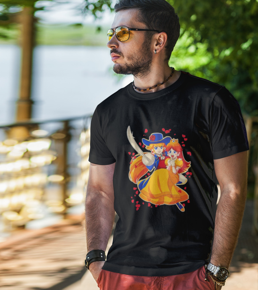 Princess To The Rescue With Heroic Duo And Heart Petals T-Shirt