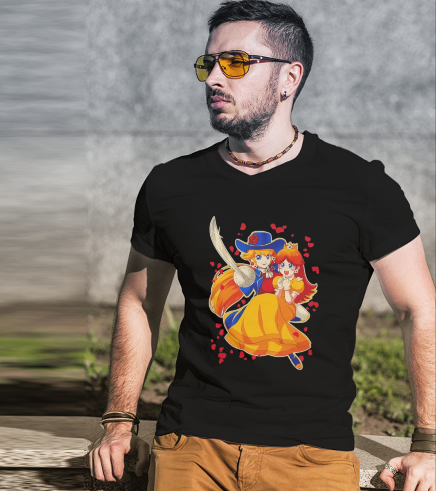 Princess To The Rescue With Heroic Duo And Heart Petals T-Shirt