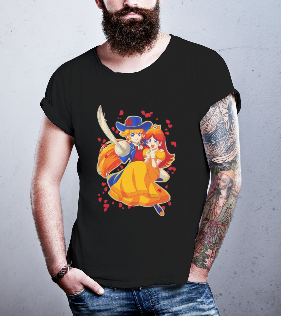 Princess To The Rescue With Heroic Duo And Heart Petals T-Shirt