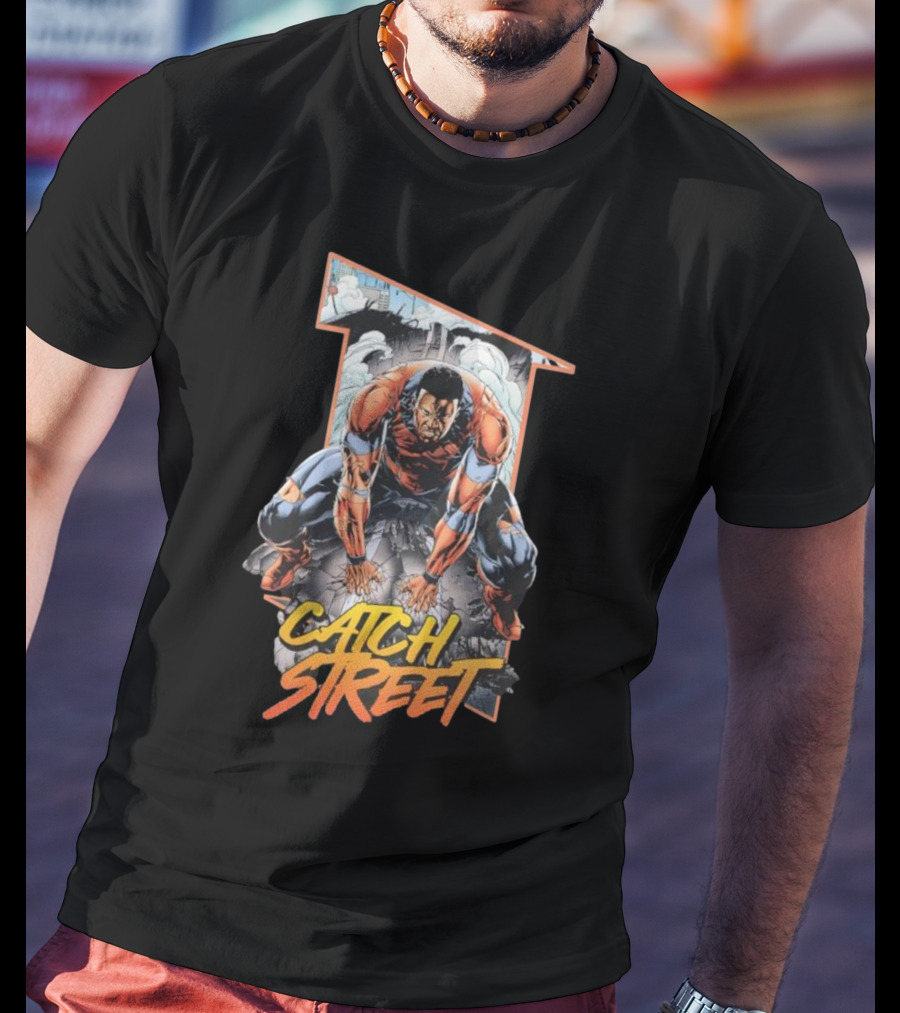 Catch Street Rippaverse Comics Dynamic Hero Action Pose T-Shirt