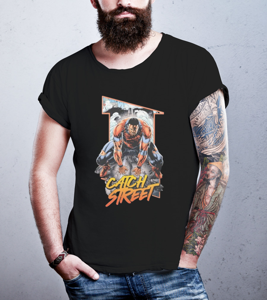 Catch Street Rippaverse Comics Dynamic Hero Action Pose T-Shirt
