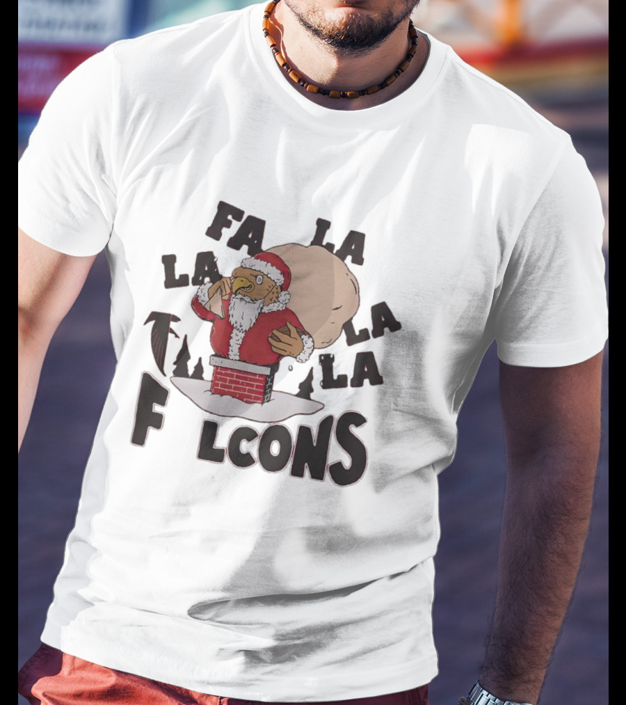 Atlanta Falcons Mascot Santa Fa La La Lcons T-Shirt