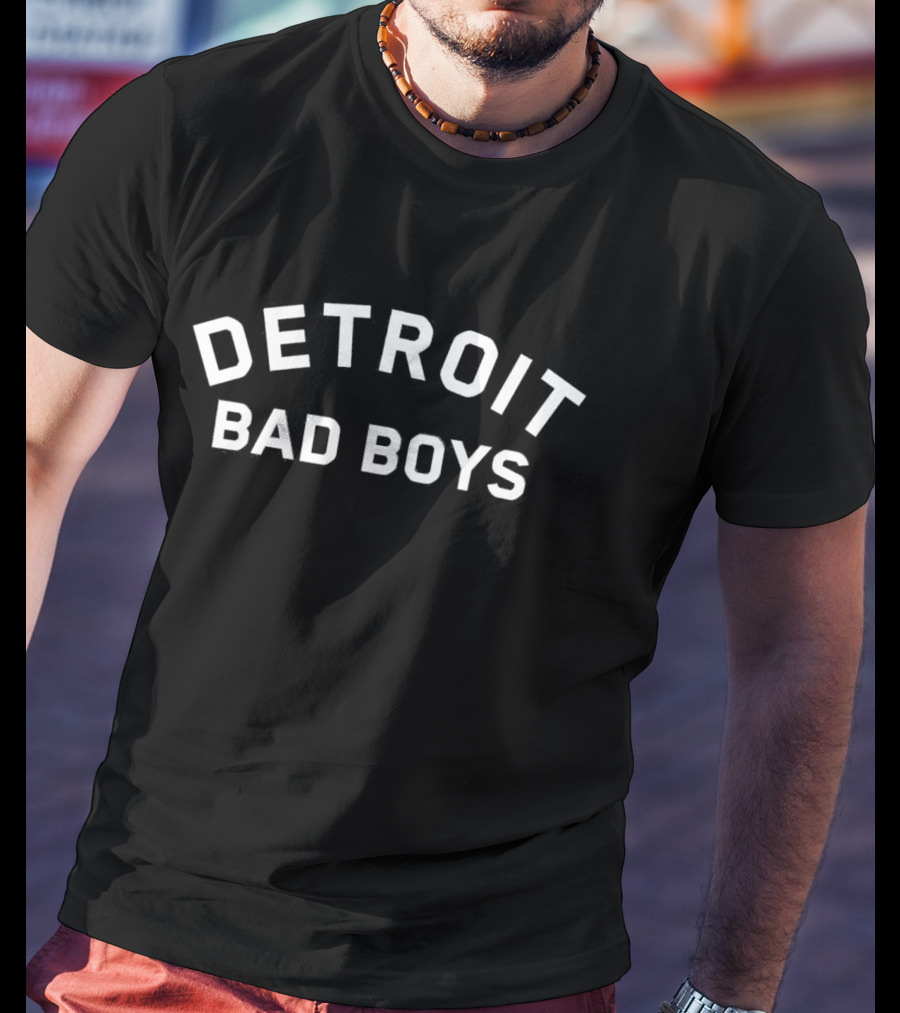 Detroit Bad Boys Retro Style Basketball T-Shirt
