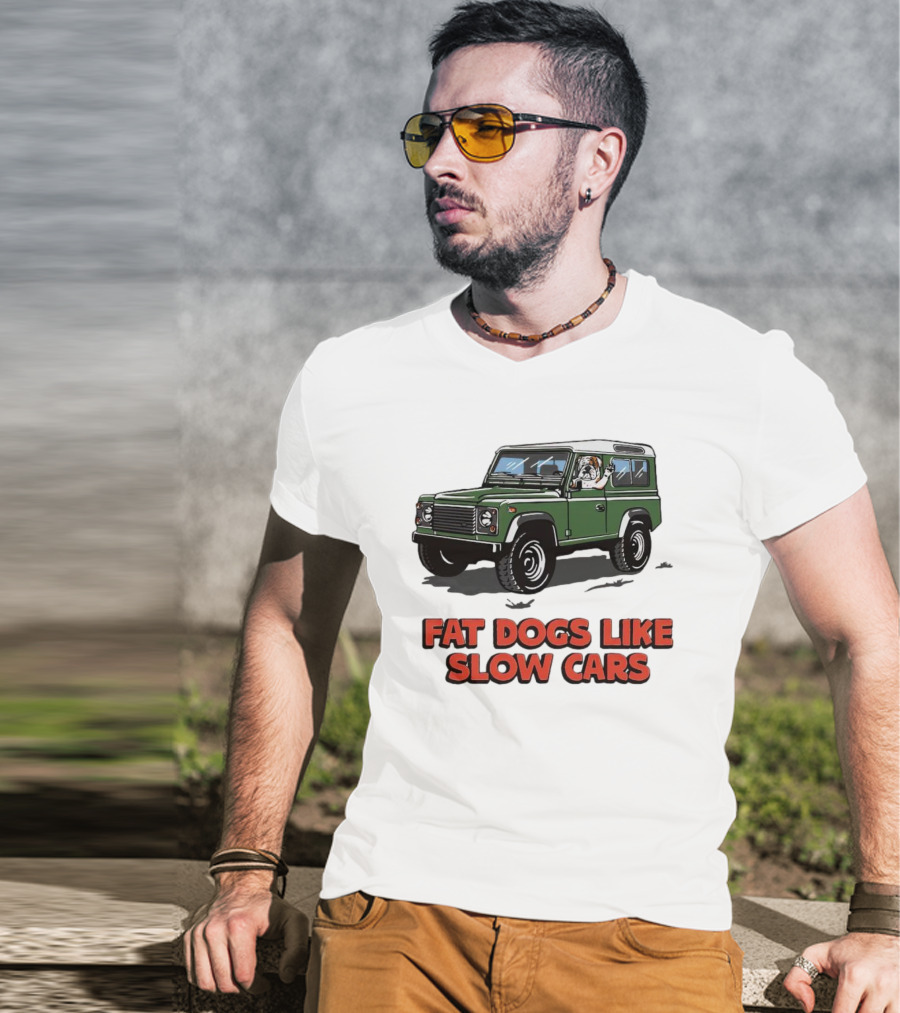 Fat Dogs Enjoy Slow Rides In Classic Off-Road Vehicles T-Shirt