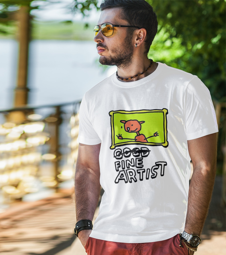 Good Fine Artist Drawing In Frame T-Shirt