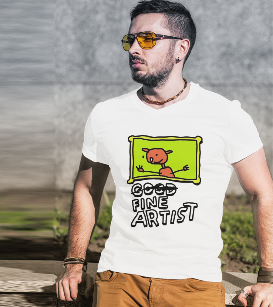 Good Fine Artist Drawing In Frame T-Shirt