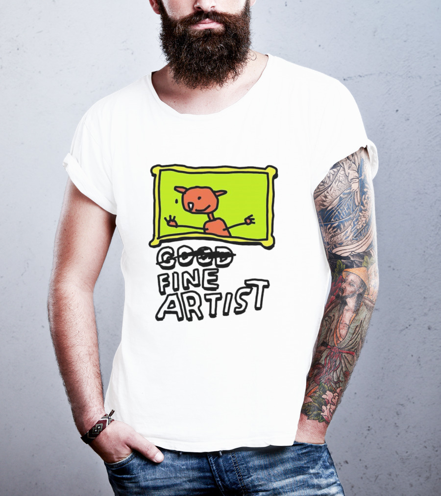 Good Fine Artist Drawing In Frame T-Shirt