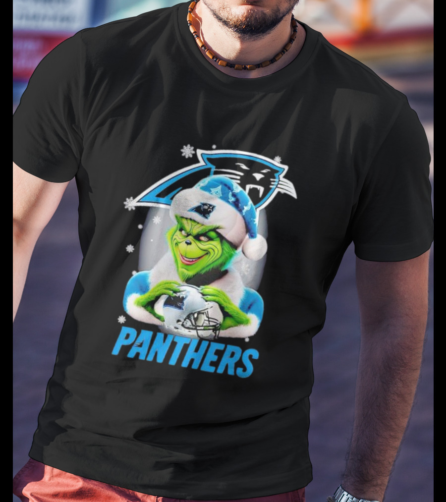 Grinch Carolina Panthers Christmas Fan T-Shirt