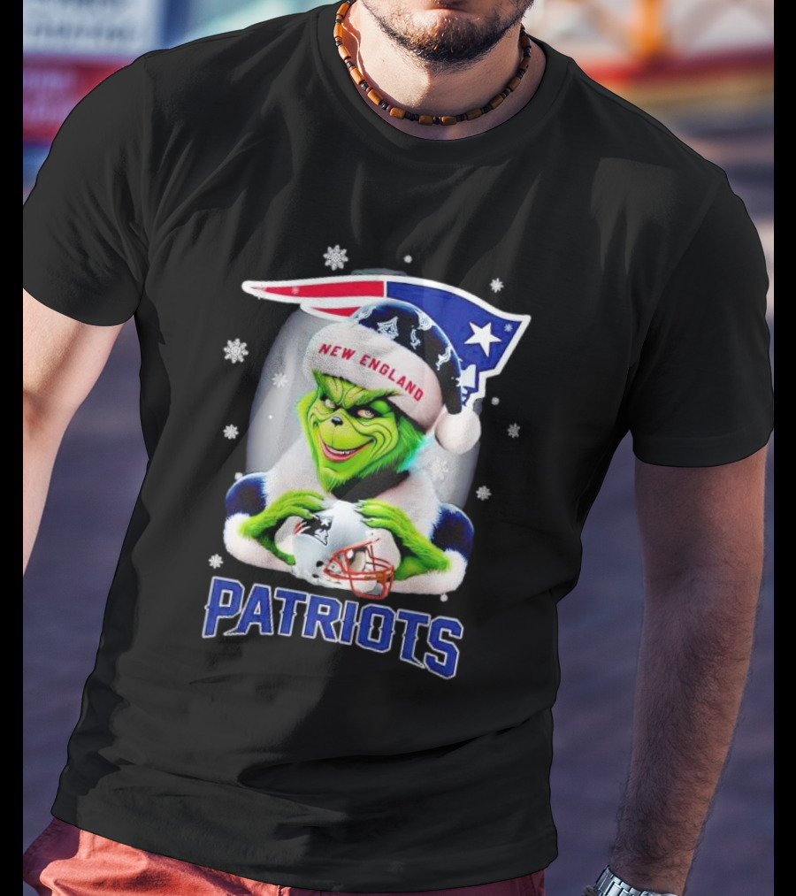 Grinch New England Patriots Christmas Fan T-Shirt