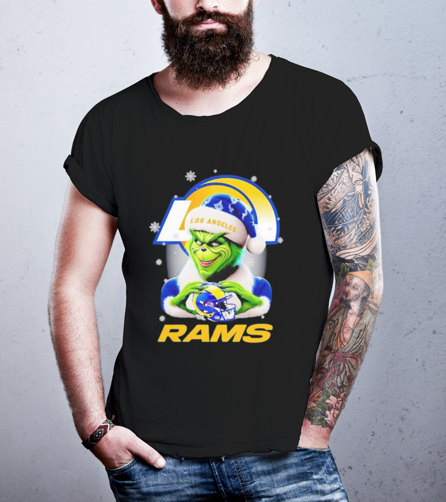 Grinch Los Angeles Rams Christmas T-Shirt