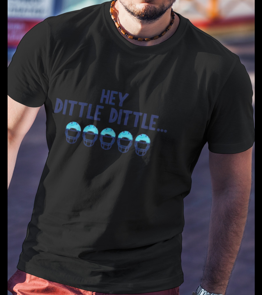 Hey Dittle Dittle Five Blue Football Helmets T-Shirt