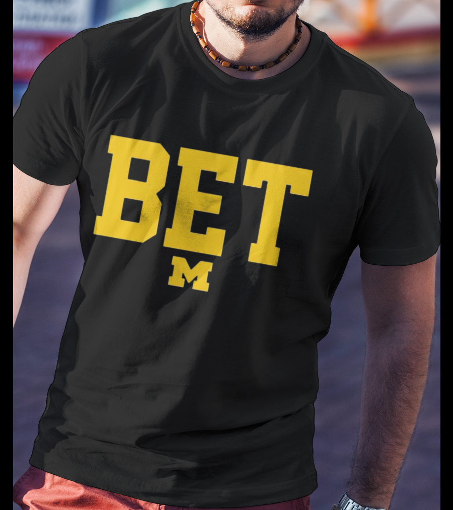 Michigan Football BET M College Sports T-Shirt