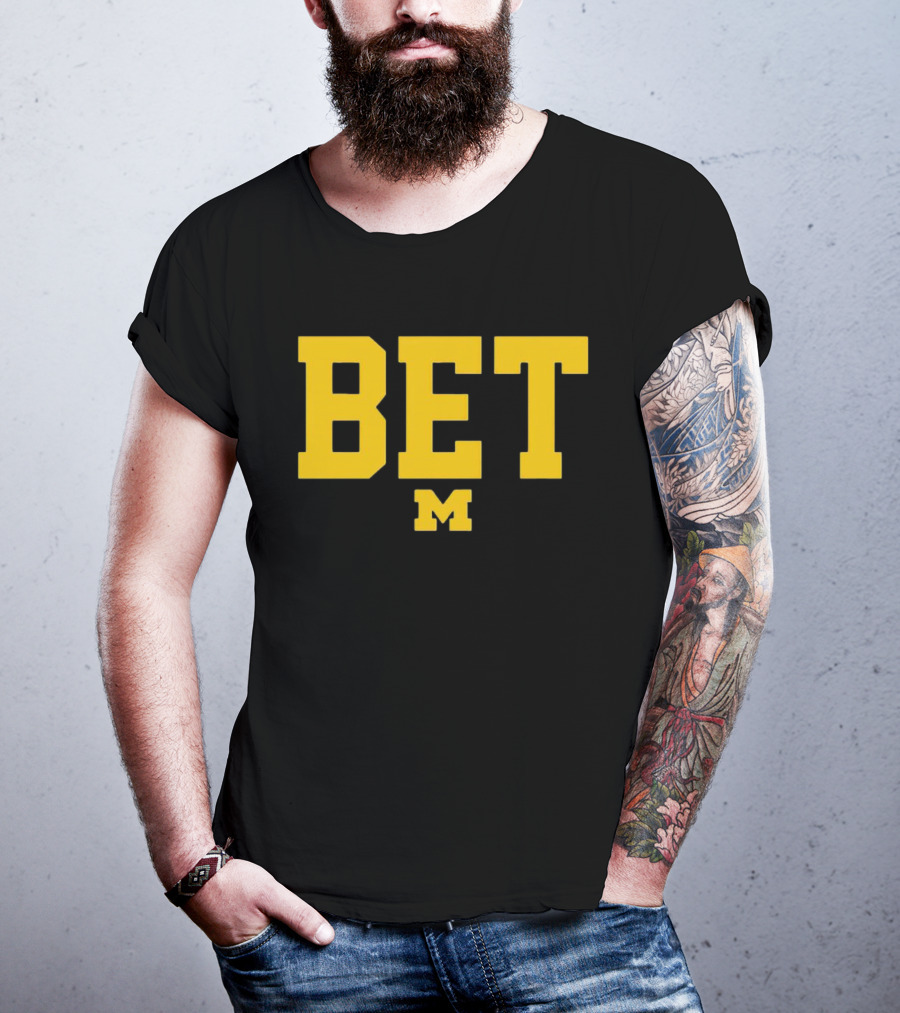 Michigan Football BET M College Sports T-Shirt