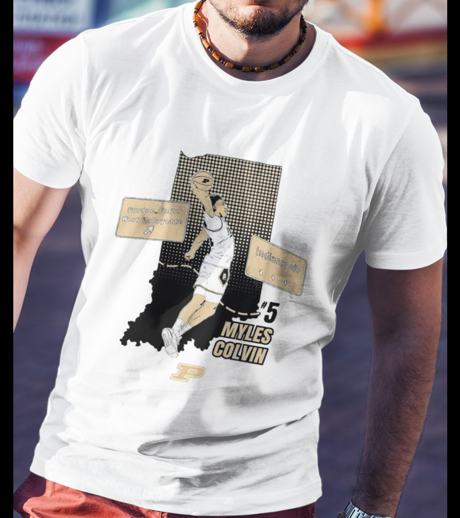Purdue Myles Colvin Slam Dunk Indianapolis West Lafayette T-Shirt