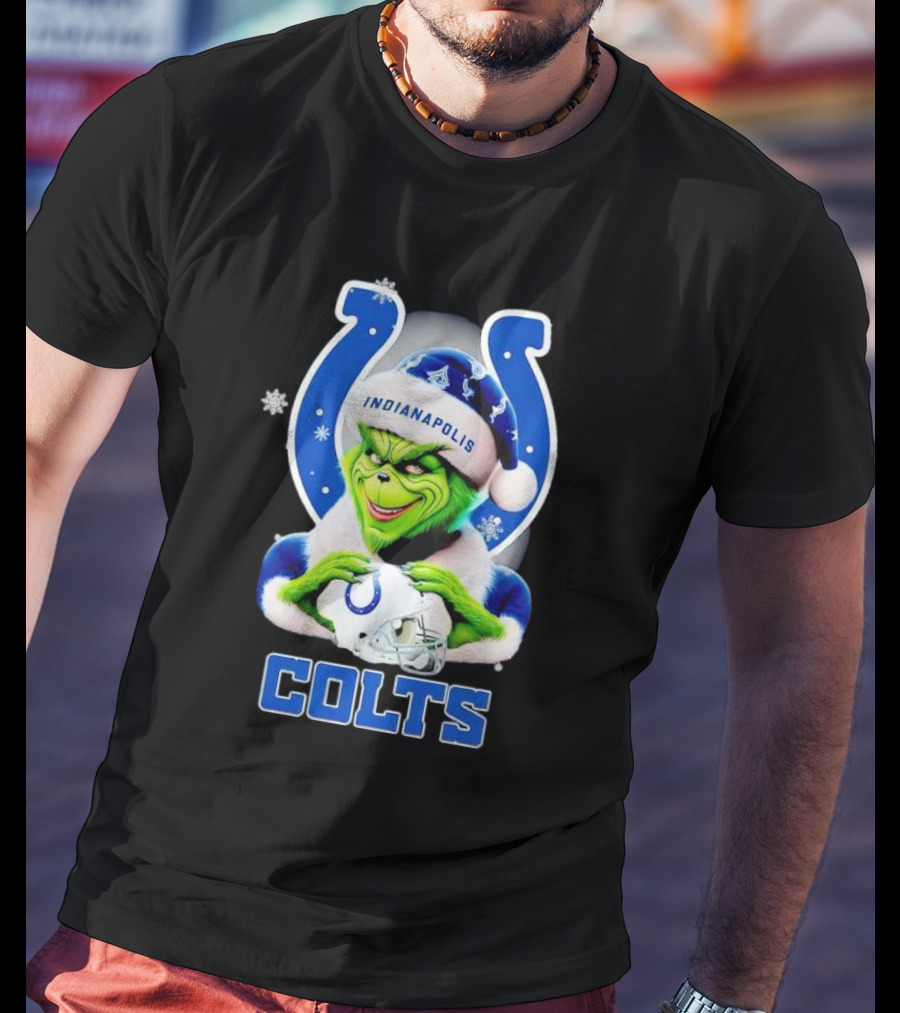 Grinch Indianapolis Colts Christmas Decor T-Shirt