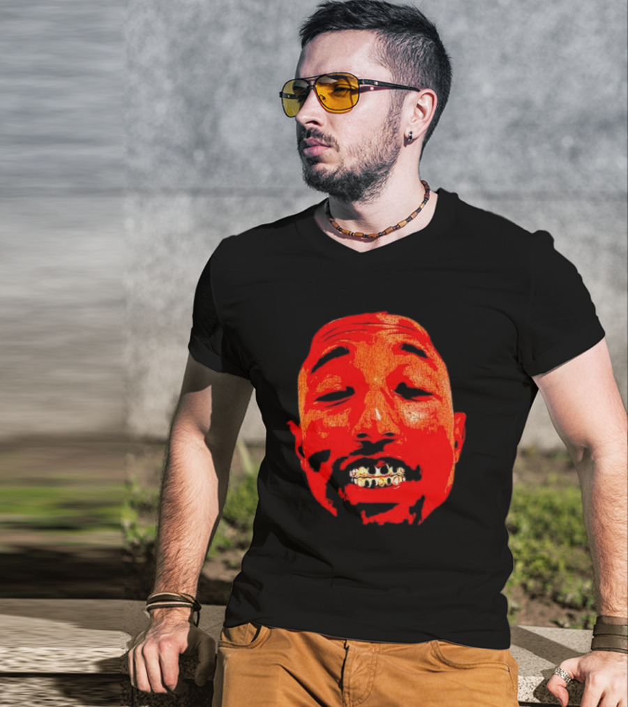 Pharrell Suicide Wrist Red Tee Face Grills T-Shirt