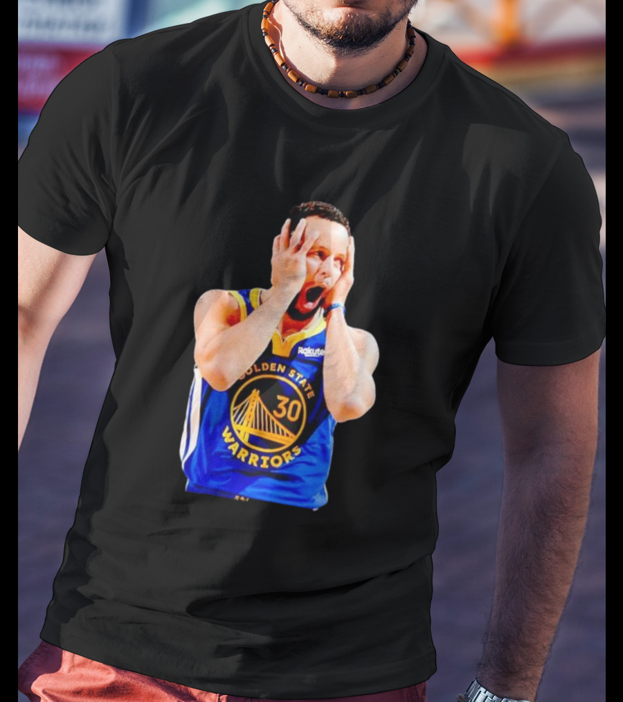 Golden State Warriors Stephen Curry 30 Reaction T-Shirt