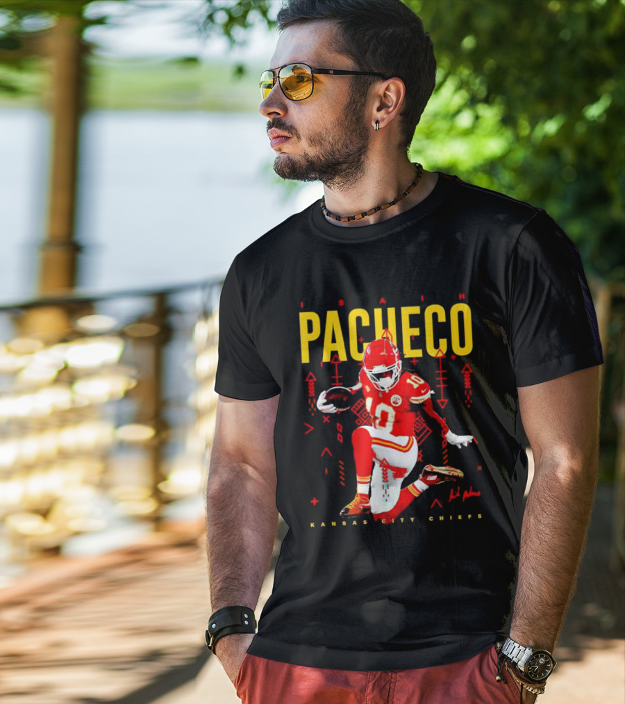 Isiah Pacheco Kansas City Chiefs Football Player Action T-Shirt