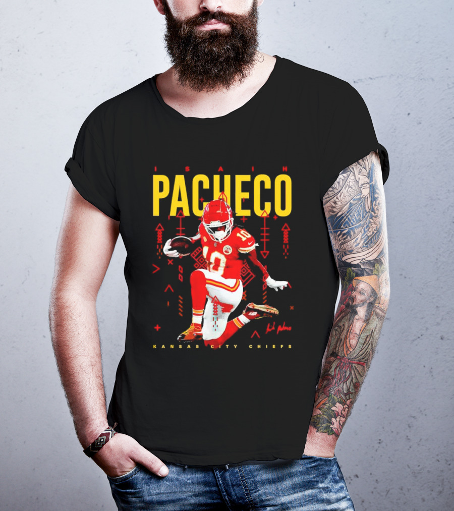 Isiah Pacheco Kansas City Chiefs Football Player Action T-Shirt