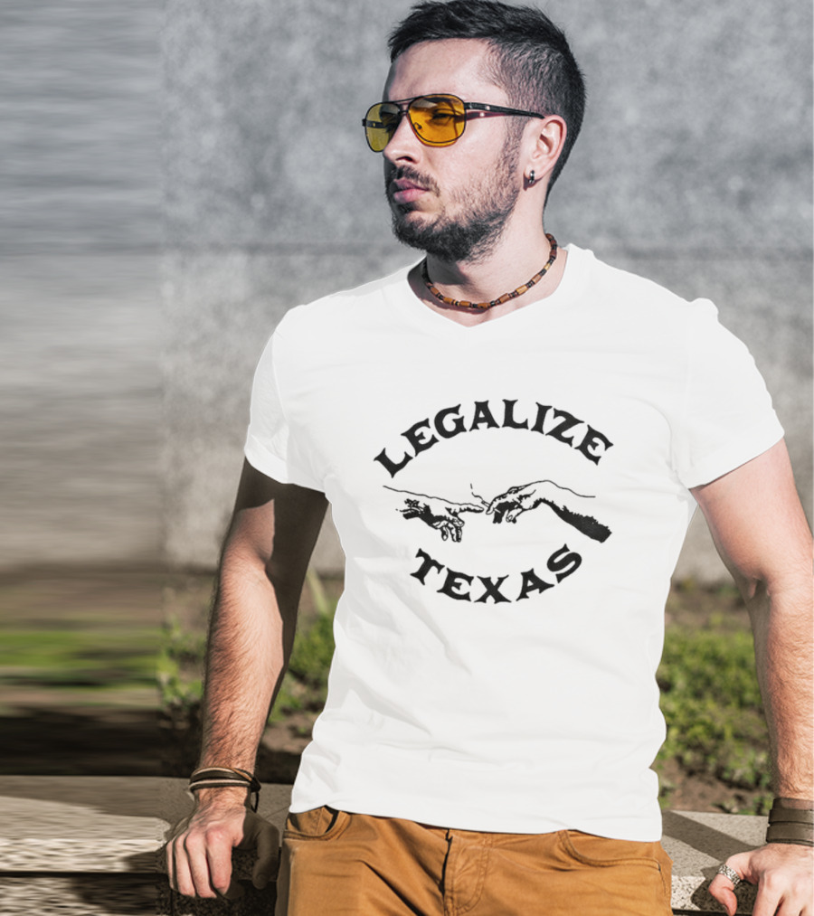 Legalize Texas Hands Touching Iconic T-Shirt