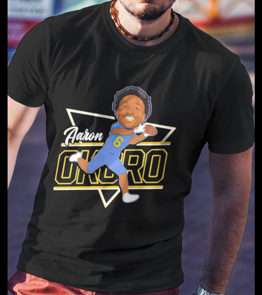 Aaron Okoro Football Caricature Signature 6 Jersey T-Shirt