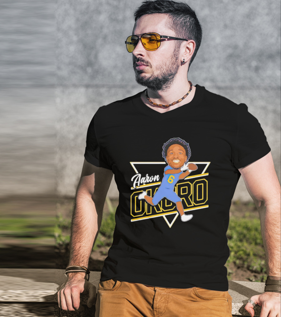 Aaron Okoro Football Caricature Signature 6 Jersey T-Shirt