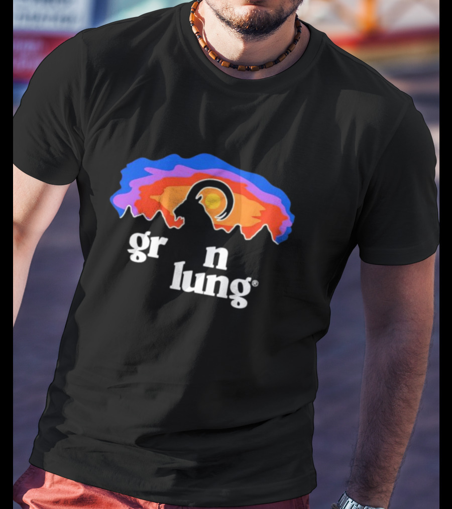 Goatagonia Gr N Lung Sunset Mountain Goat T-Shirt