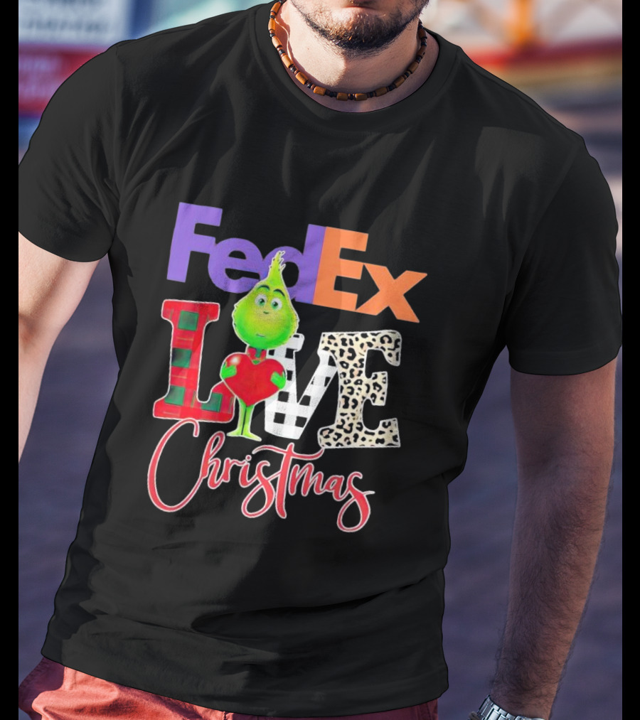 FedEx Grinch Love Christmas T-Shirt
