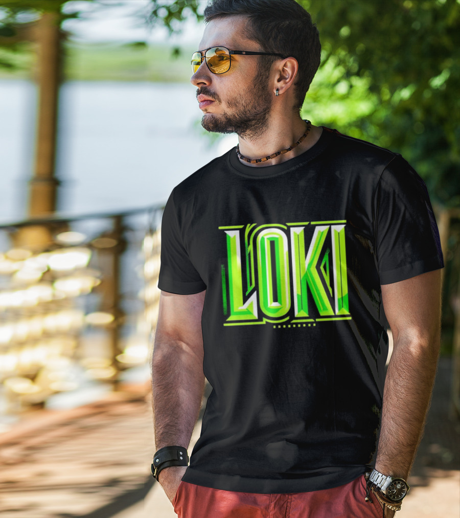 Loki Marvel Series Green Gradient T-Shirt