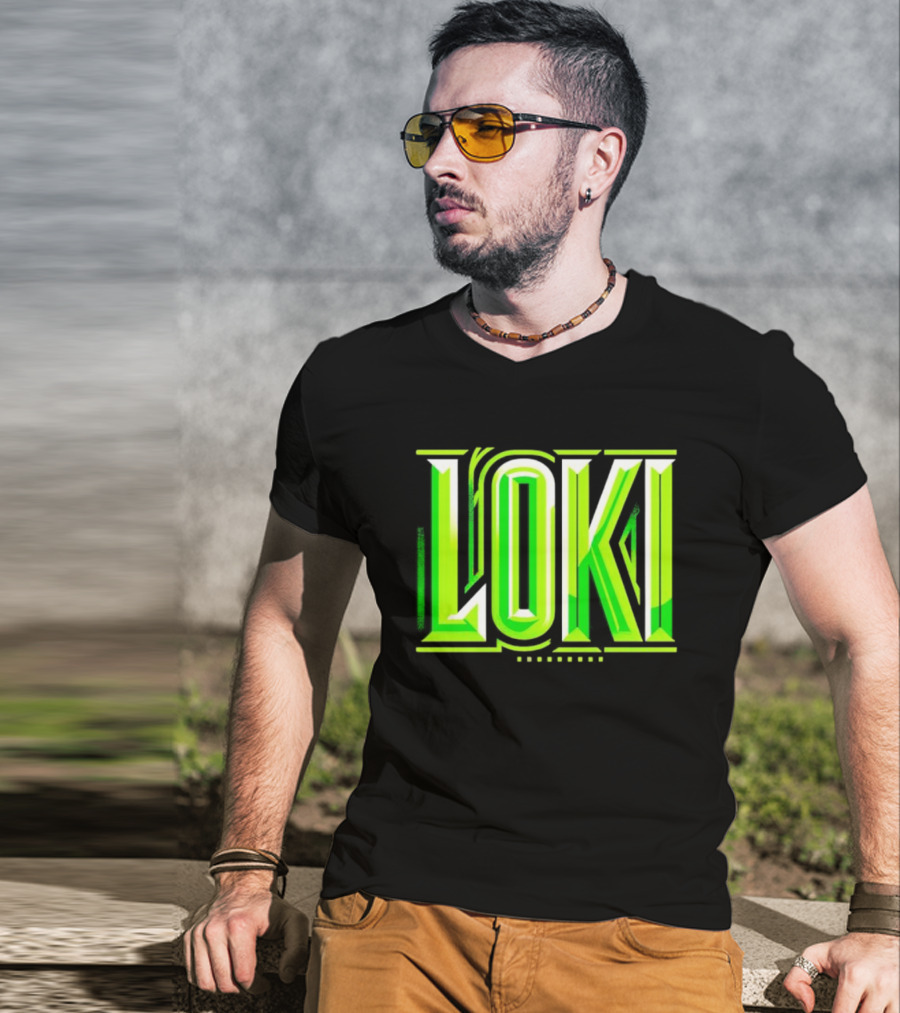 Loki Marvel Series Green Gradient T-Shirt