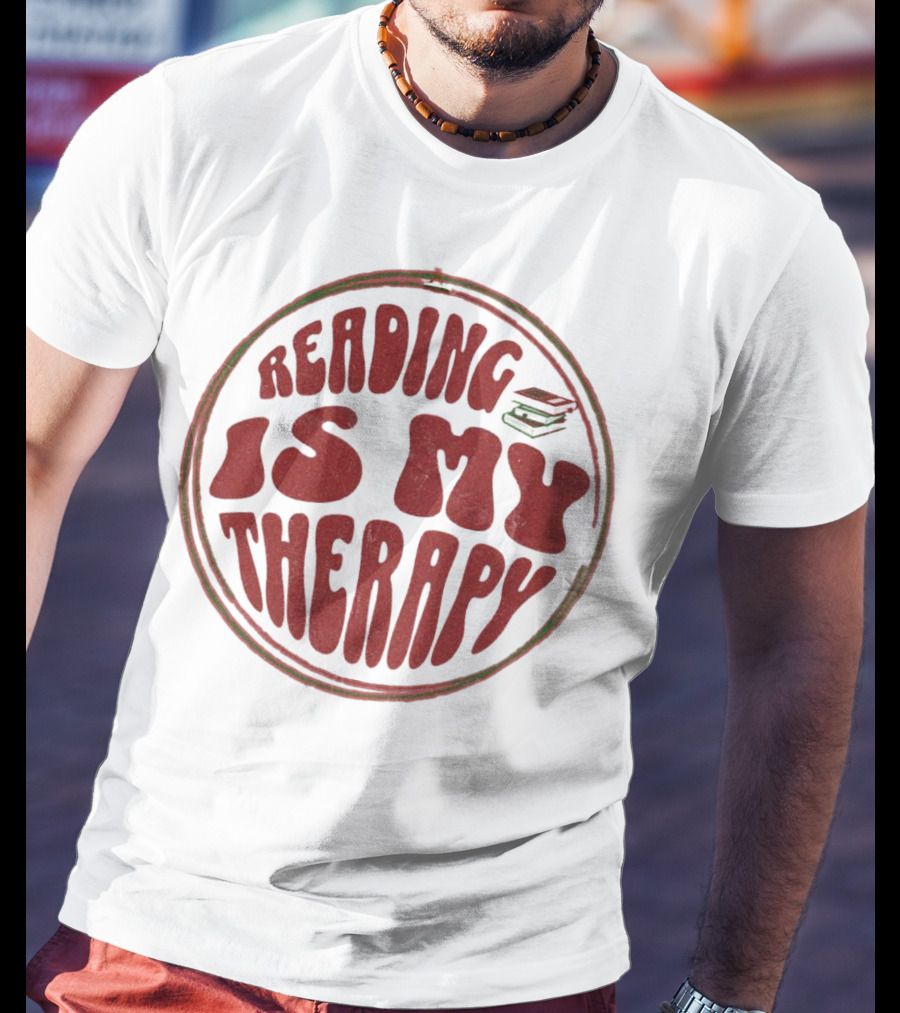 Reading Is My Therapy Retro Book Lover T-Shirt
