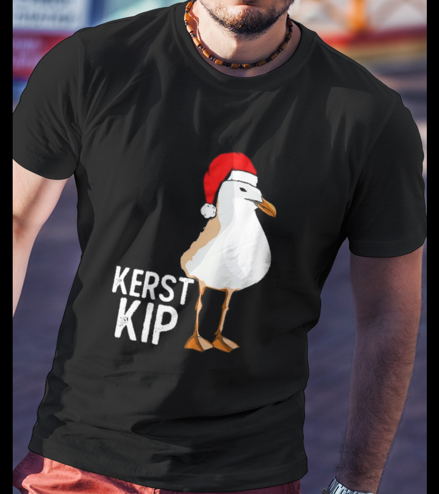 Kerst Kip Santa Hat Christmas Bird T-Shirt