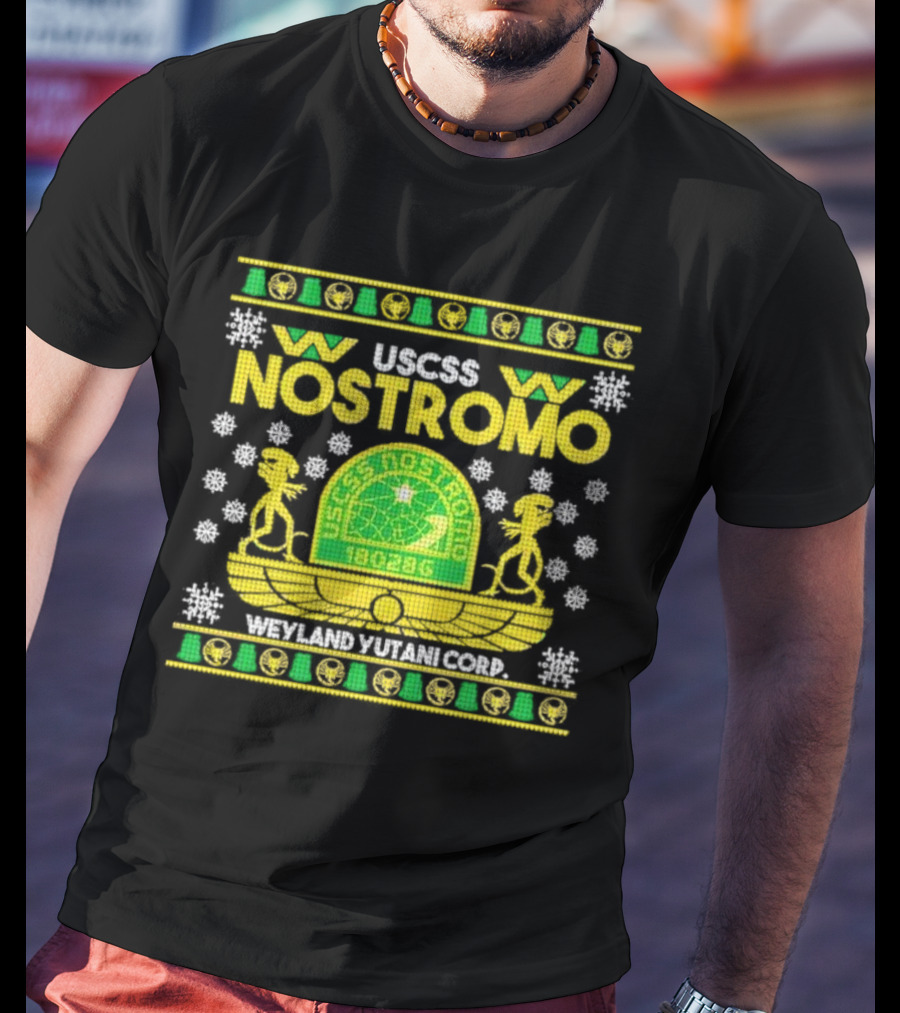 USCSS Nostromo Weyland Yutani Corp Snowflake Alien T-Shirt