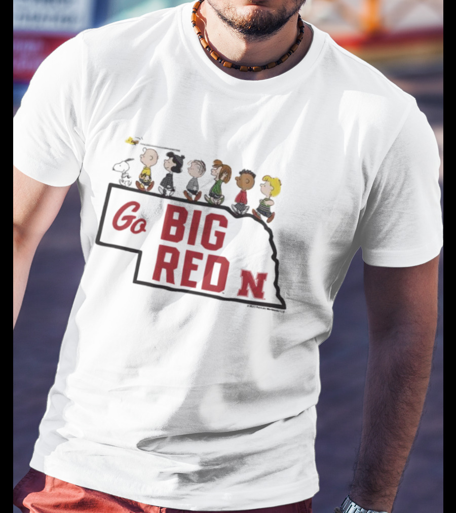 Peanuts Go Big Red Nebraska The Gang T-Shirt