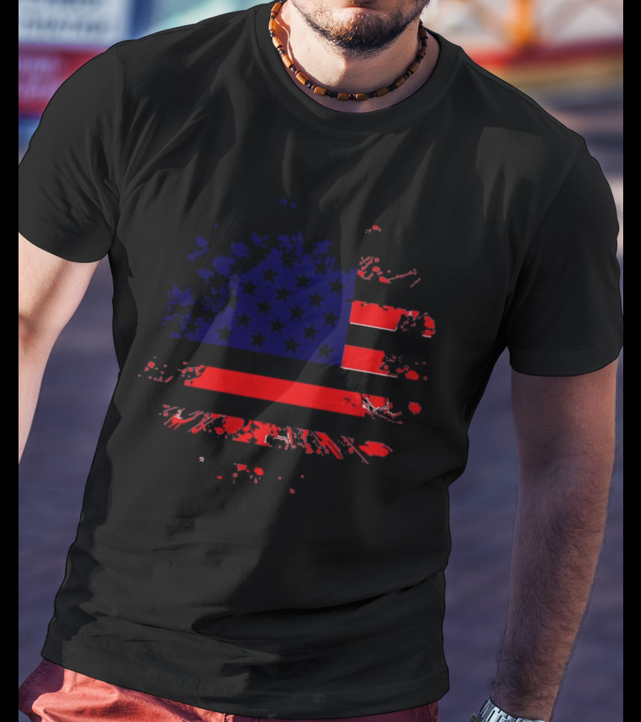American Flag Grunge T-Shirt