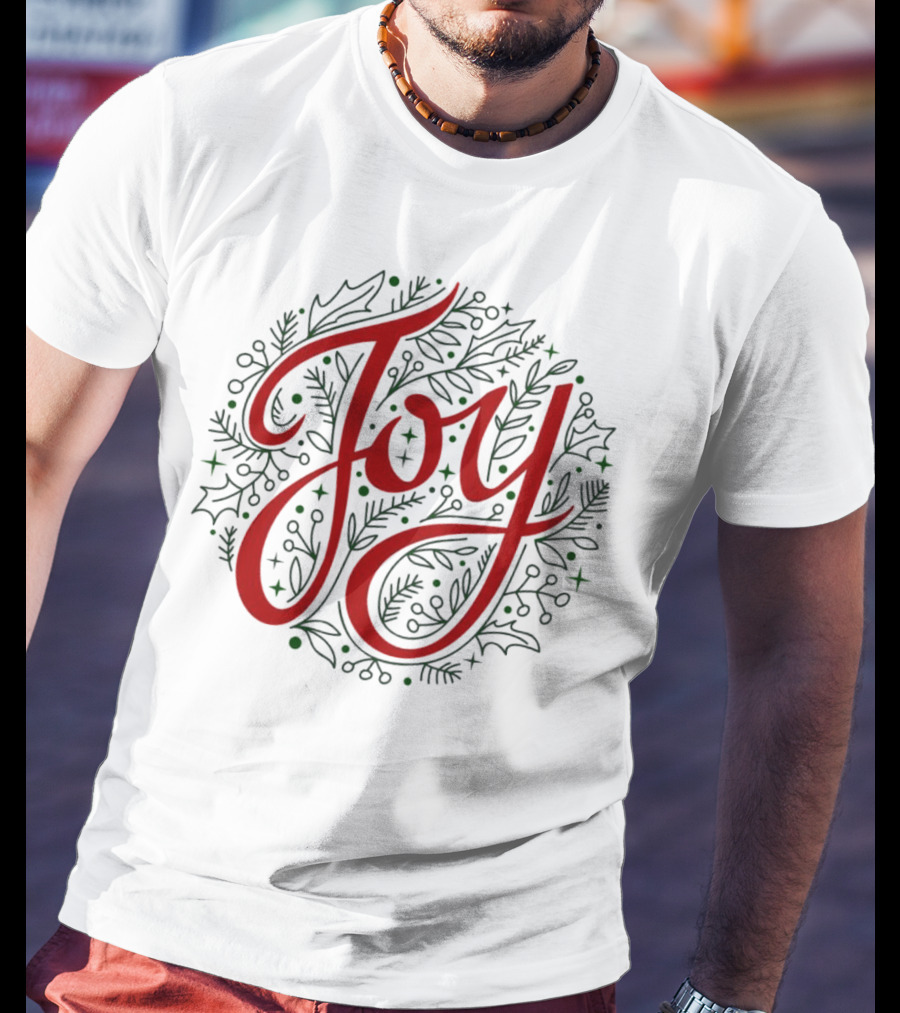 Joy Christmas Pine Trees T-Shirt