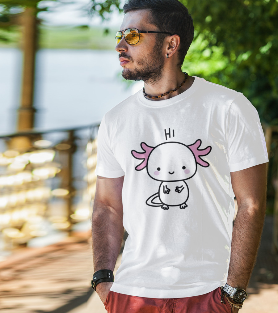 Axolotl Hi Meme Cute Character T-Shirt