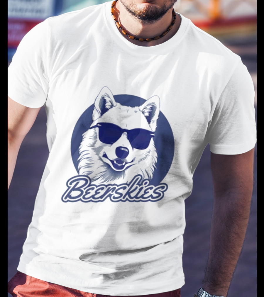 Beerskies Dog With Sunglasses T-Shirt