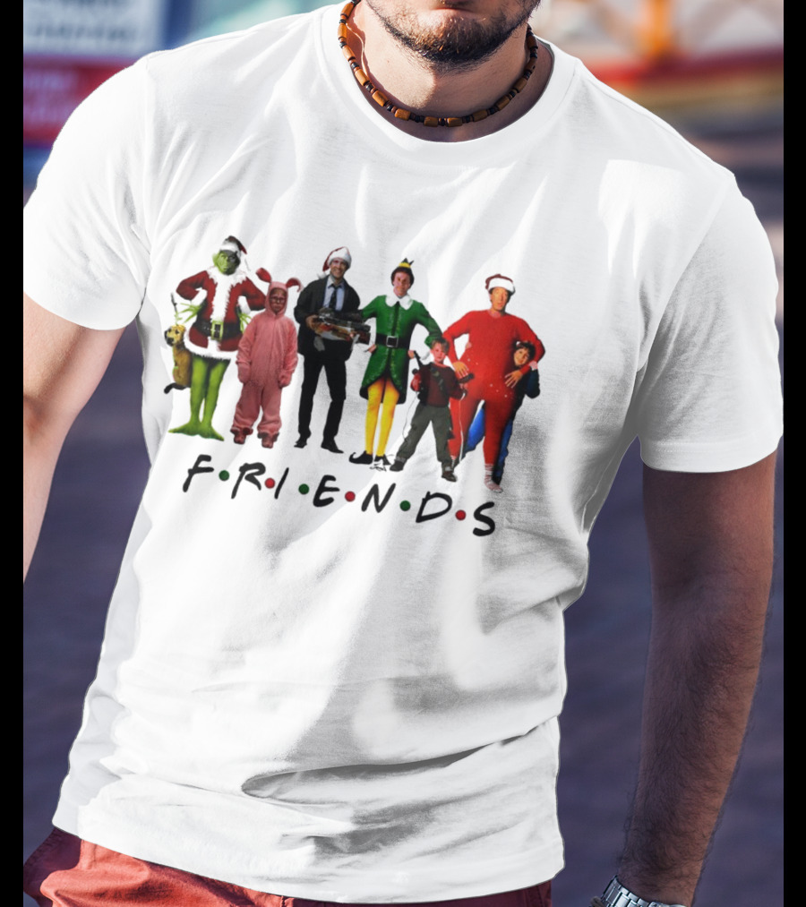 Friends Movie Character Holiday Mashup T-Shirt