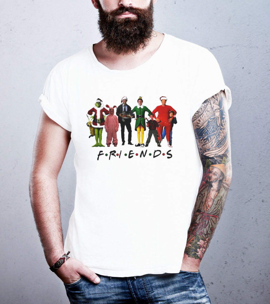 Friends Movie Character Holiday Mashup T-Shirt
