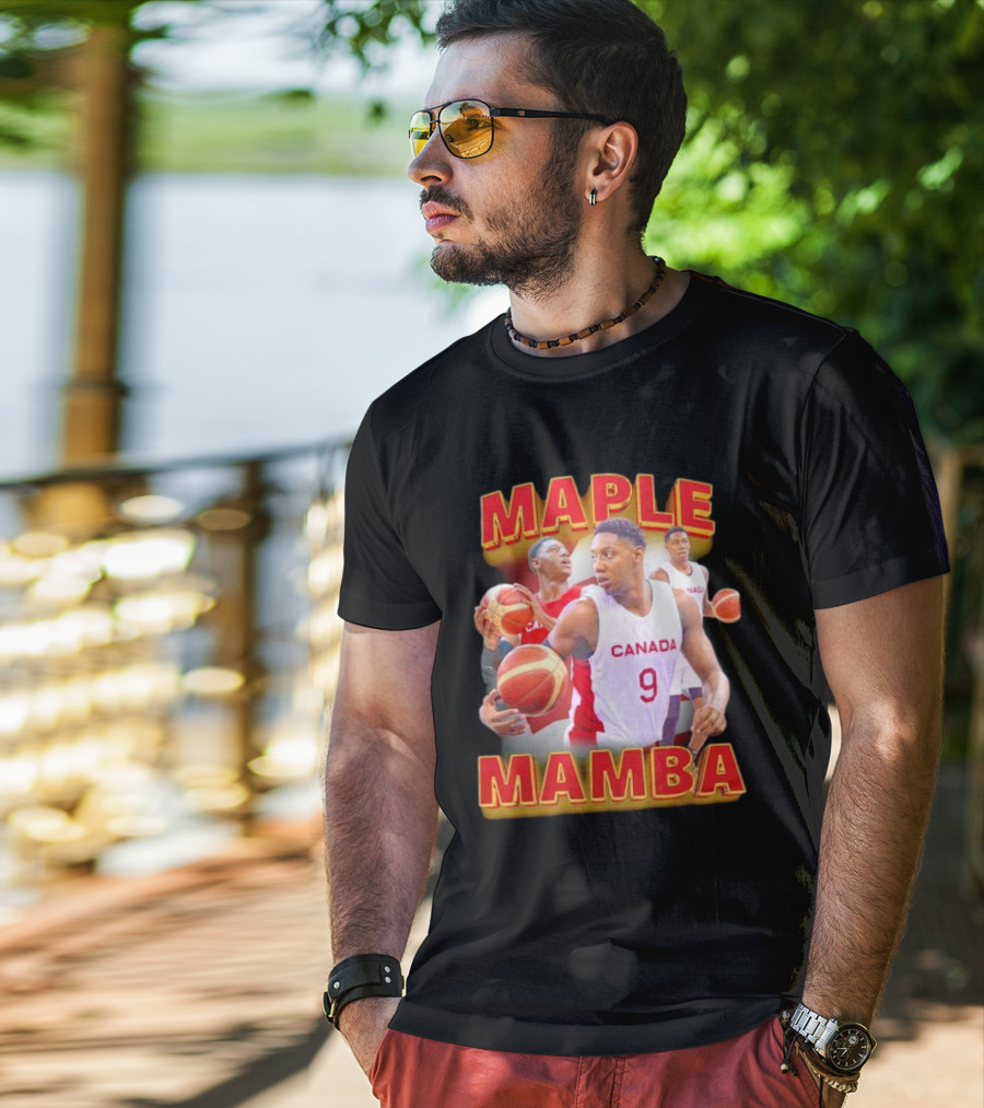 Maple Mamba Canada Basketball Player Number 9 T-Shirt