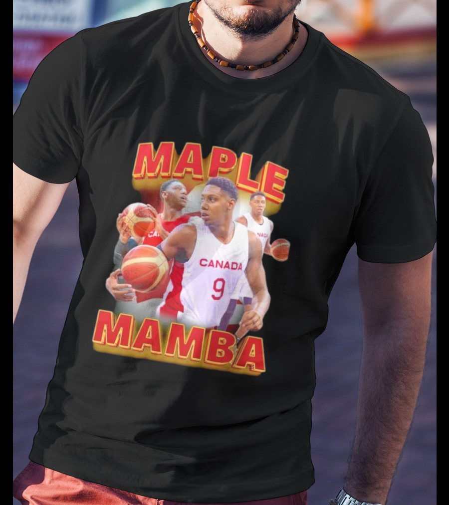 Maple Mamba Canada Basketball Player Number 9 T-Shirt