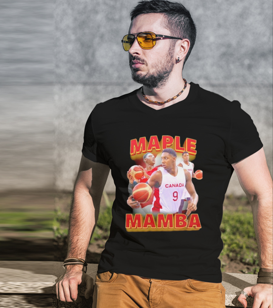 Maple Mamba Canada Basketball Player Number 9 T-Shirt