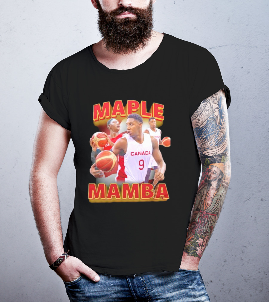 Maple Mamba Canada Basketball Player Number 9 T-Shirt