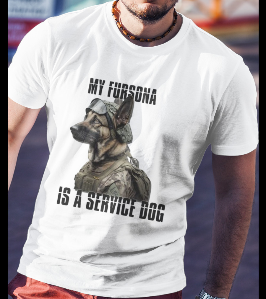My Fursona Is A Service Dog In Tactical Gear T-Shirt