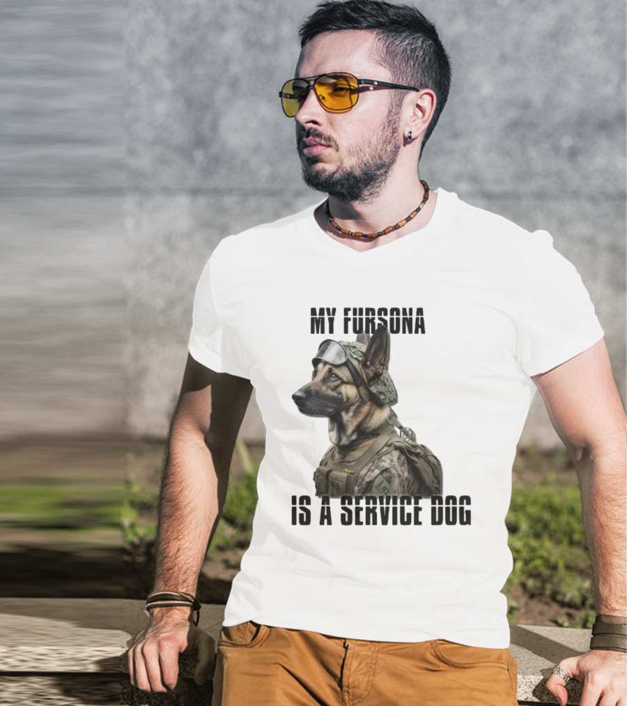 My Fursona Is A Service Dog In Tactical Gear T-Shirt