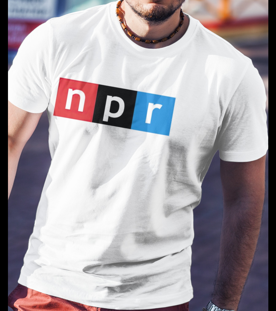 NPR Red Black Blue Iconic Logo Squares T-Shirt